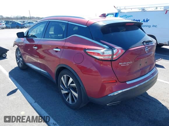 2018 Nissan Murano SV z VIN 5N1AZ2MG3JN104401, wystawiony jako IAAI lot #41901297 z przebiegiem 110 866 mil mil oraz . Historia ofert i sprzedaży dostępna na DreamBid. Obrazek 3.