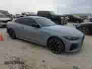 2025 BMW 4 Series M440i xDrive with VIN WBA83DA07SCT21855, listed as a Copart auction lot 83689814 with Not provided miles and Salvage title. Bid and sale history available at DreamBid. Image 4.