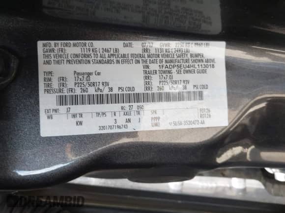 2017 Ford C-Max SE z VIN 1FADP5EU4HL113018, wystawiony jako IAAI lot #43219167 z przebiegiem 129 977 mil mil oraz . Historia ofert i sprzedaży dostępna na DreamBid. Obrazek 9.