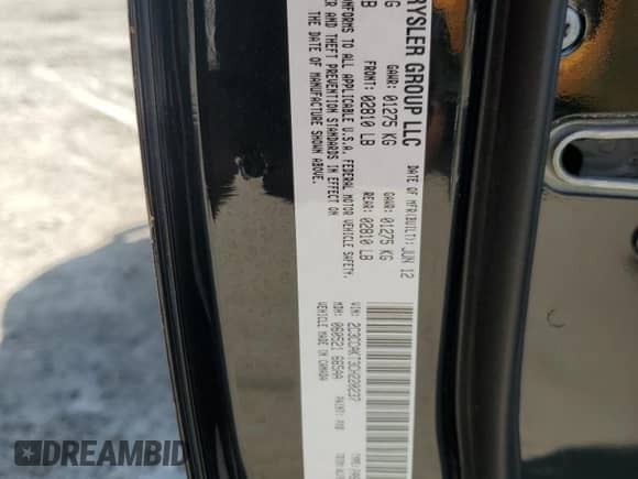 2012 Chrysler 300 C с VIN 2C3CCAKT3CH220237, выставлен на аукционе Copart как лот 66127445 с пробегом 110 926 миль миль и Списание • Salvage title. История ставок и продаж доступна на DreamBid. Изображение 13.