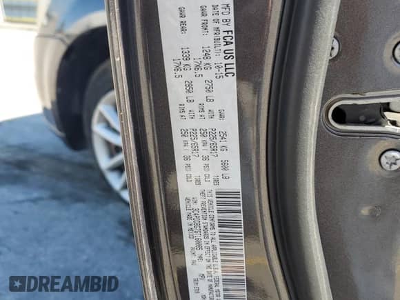2016 Dodge Journey SXT with VIN 3C4PDDBG7GT160085, listed as a Copart auction lot 86168365 with 181,155 mi miles and Salvage title. Bid and sale history available at DreamBid. Image 13.