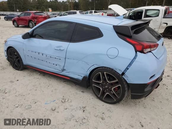 2021 Hyundai Veloster z VIN KMHT36AH1MU008985, wystawiony jako Copart lot #80621594 z przebiegiem 16 722 mil mil oraz Szkoda całkowita • Salvage title. Historia ofert i sprzedaży dostępna na DreamBid. Obrazek 2.