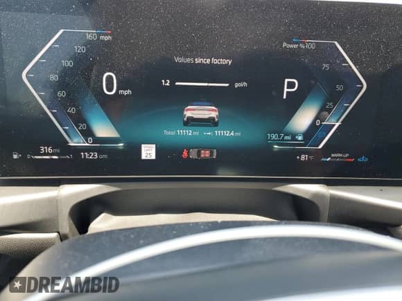 2025 BMW 4 Series 430i with VIN WBA33DB07SCS09145, listed as a Copart auction lot 63467015 with 11,112 mi miles and Salvage title. Bid and sale history available at DreamBid. Image 9.