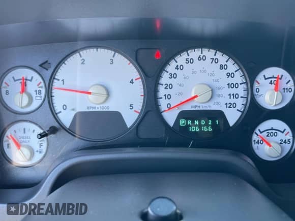 2006 Dodge RAM with VIN 3D7MX46C76G204357, listed as a Copart auction lot 73567364 with 106,166 mi miles and Salvage title. Bid and sale history available at DreamBid. Image 8.