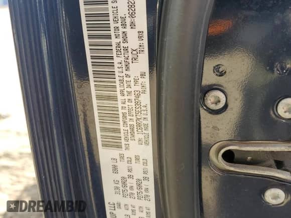 2014 Ram 1500 Express с VIN 1C6RR7KT5ES397463, выставлен на аукционе Copart как лот 81962135 с пробегом Не указан миль и Чистый • Clean title. История ставок и продаж доступна на DreamBid. Изображение 13.