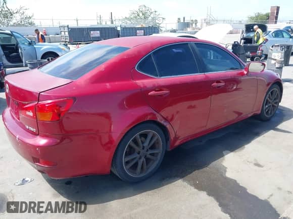 2006 Lexus IS 250 with VIN JTHBK262665025020, listed as a IAAI auction lot 42896541 with 205,260 mi miles and . Bid and sale history available at DreamBid. Image 4.