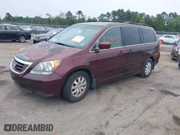 2008 Honda Odyssey EX-L with VIN 5FNRL38638B405307, listed as a IAAI auction lot 43341982 with 146,244 mi miles and . Bid and sale history available at DreamBid. Image 2.