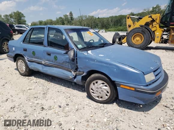 1992 Dodge Shadow with VIN 1B3XP48KXNN262238, listed as a Copart auction lot 61809755 with 108,984 mi miles and Clean title. Bid and sale history available at DreamBid. Image 4.