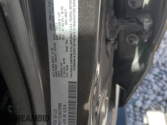 2020 Ram 1500 Lone Star z VIN 1C6RREFT2LN372496, wystawiony jako Copart lot #66883505 z przebiegiem 46 043 mil mil oraz Szkoda całkowita • Salvage title. Historia ofert i sprzedaży dostępna na DreamBid. Obrazek 12.