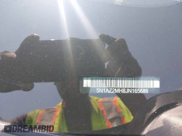 2018 Nissan Murano SV z VIN 5N1AZ2MH8JN165686, wystawiony jako IAAI lot #42790874 z przebiegiem 91 747 mil mil oraz . Historia ofert i sprzedaży dostępna na DreamBid. Obrazek 17.