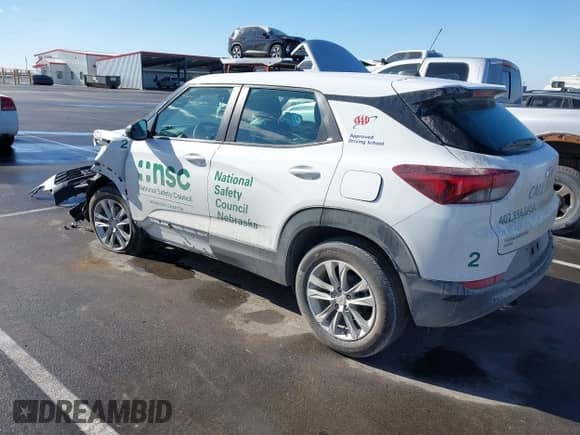 2023 Chevrolet TrailBlazer LS with VIN KL79MNSL1PB126718, listed as a IAAI auction lot 41509638 with 23,258 mi miles and . Bid and sale history available at DreamBid. Image 3.