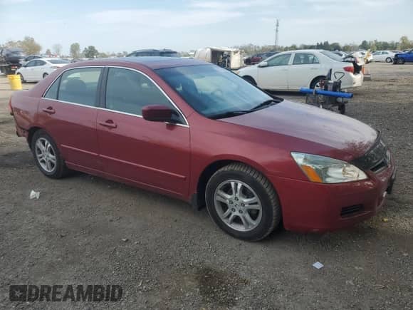 2007 Honda Accord EX with VIN 1HGCM56777A809150, listed as a Copart auction lot 75773684 with 151,030 mi miles and Salvage title. Bid and sale history available at DreamBid. Image 4.