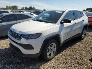 2023 Jeep Compass Sport with VIN 3C4NJDAN1PT564452, listed as a Copart auction lot 67028625 with 97,064 mi miles and Salvage title. Bid and sale history available at DreamBid. Image 1.
