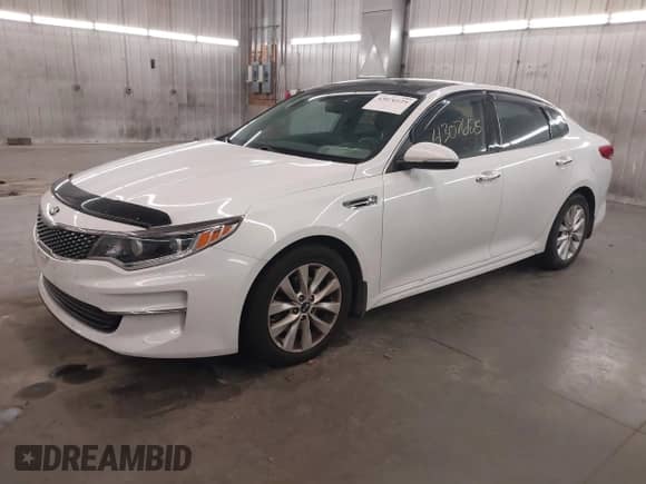 2016 Kia Optima EX with VIN 5XXGU4L32GG002132, listed as a IAAI auction lot 43076125 with 110,849 mi miles and . Bid and sale history available at DreamBid. Image 18.
