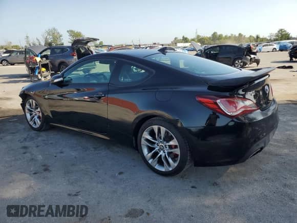 2013 Hyundai Genesis Coupe Track with VIN KMHHU6KJ3DU110406, listed as a Copart auction lot 54665225 with 161,416 mi miles and Salvage title. Bid and sale history available at DreamBid. Image 2.