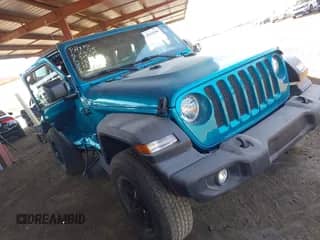 2020 Jeep Wrangler Sport S with VIN 1C4GJXAG1LW151849, listed as a IAAI auction lot 42513966 with 87,269 mi miles and . Bid and sale history available at DreamBid. Image 1.