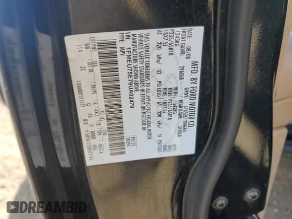 2009 Ford Explorer Limited z VIN 1FMEU75E79UA02479, wystawiony jako Copart lot #75525254 z przebiegiem 255 223 mil mil oraz Czysty tytuł • Clean title. Historia ofert i sprzedaży dostępna na DreamBid. Obrazek 13.