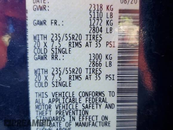 2020 Nissan Murano SL with VIN 5N1AZ2CJ6LN168285, listed as a Copart auction lot 58163215 with 95,639 mi miles and Salvage title. Bid and sale history available at DreamBid. Image 13.