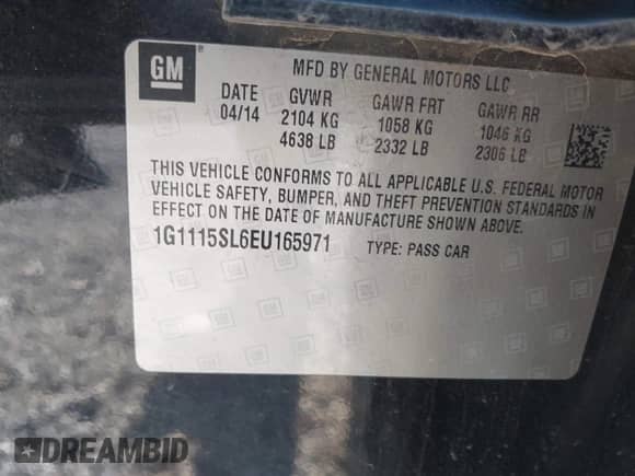 2014 Chevrolet Impala LT с VIN 1G1115SL6EU165971, выставлен на аукционе IAAI как лот 43075558 с пробегом 224 709 миль миль и . История ставок и продаж доступна на DreamBid. Изображение 9.