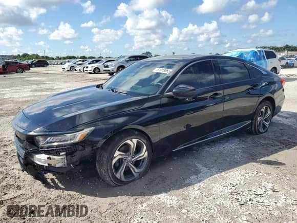 2018 Honda Accord EX-L with VIN 1HGCV1F60JA016972, listed as a Copart auction lot 81918565 with 104,220 mi miles and Salvage title. Bid and sale history available at DreamBid. Image 1.