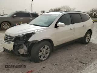 2013 Chevrolet Traverse LT z VIN 1GNKRJKD5DJ129895, wystawiony jako Copart lot #49173225 z przebiegiem 210 014 mil mil oraz Szkoda całkowita • Salvage title. Historia ofert i sprzedaży dostępna na DreamBid. Obrazek 1.