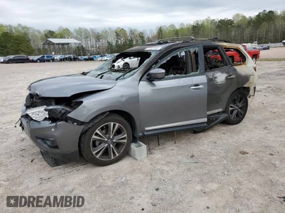 2020 Nissan Pathfinder Platinum с VIN 5N1DR2DN0LC605059, выставлен на аукционе Copart как лот 51507605 с пробегом Не указан миль и Списание • Salvage title. История ставок и продаж доступна на DreamBid. Изображение 1.