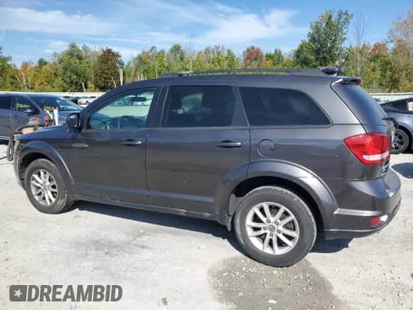 2017 Dodge Journey SXT with VIN 3C4PDDBG1HT591779, listed as a Copart auction lot 80312965 with 107,330 mi miles and Salvage title. Bid and sale history available at DreamBid. Image 2.