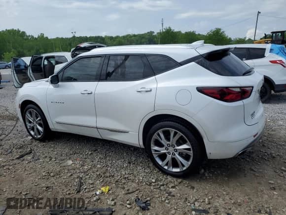 2021 Chevrolet Blazer Premier with VIN 3GNKBFRS5MS510828, listed as a Copart auction lot 55062665 with 62,801 mi miles and Salvage title. Bid and sale history available at DreamBid. Image 2.