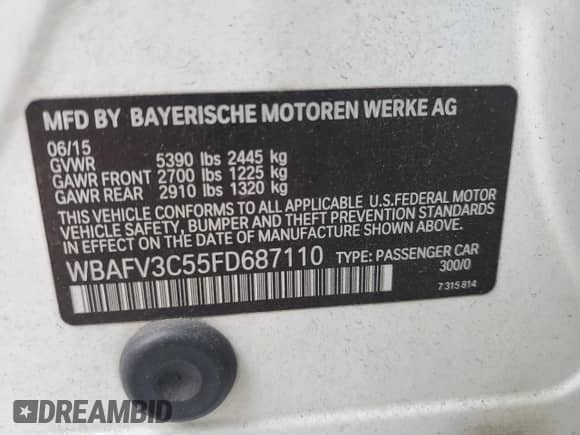 2015 BMW 5 Series 535d xDrive z VIN WBAFV3C55FD687110, wystawiony jako Copart lot #77845114 z przebiegiem 100 135 mil mil oraz Szkoda całkowita • Salvage title. Historia ofert i sprzedaży dostępna na DreamBid. Obrazek 12.