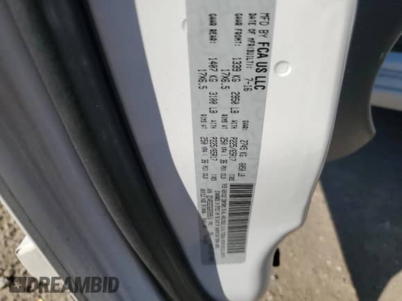 2016 Dodge Grand Caravan R/T with VIN 2C4RDGEG6GR399510, listed as a Copart auction lot 82482555 with 131,349 mi miles and Clean title. Bid and sale history available at DreamBid. Image 13.