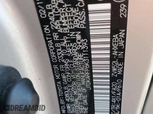 2019 Toyota Prius Plus with VIN JTDKARFP6K3111393, listed as a Copart auction lot 59026165 with 97,893 mi miles and Salvage title. Bid and sale history available at DreamBid. Image 12.