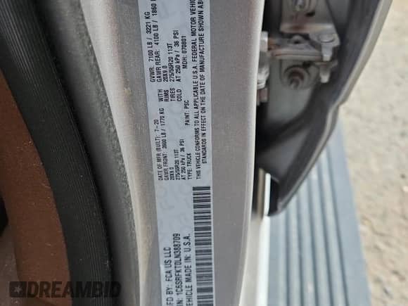 2020 Ram 1500 Longhorn with VIN 1C6SRFKT0LN388709, listed as a Copart auction lot 81114635 with 82,592 mi miles and Salvage title. Bid and sale history available at DreamBid. Image 13.