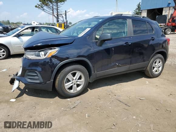 2021 Chevrolet Trax LT z VIN KL7CJPSB2MB338024, wystawiony jako Copart lot #67958875 z przebiegiem 60 156 mil mil oraz Nie do naprawy • Non repairable. Historia ofert i sprzedaży dostępna na DreamBid. Obrazek 1.
