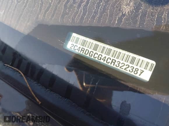 2012 Dodge Grand Caravan SXT с VIN 2C4RDGCG4CR322387, выставлен на аукционе IAAI как лот 43389769 с пробегом Не указан миль и . История ставок и продаж доступна на DreamBid. Изображение 11.