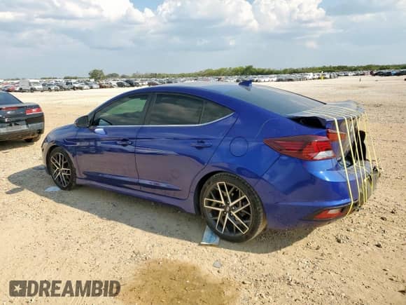 2020 Hyundai Elantra Sport with VIN KMHD04LB7LU040221, listed as a Copart auction lot 80829215 with 51,413 mi miles and Salvage title. Bid and sale history available at DreamBid. Image 2.