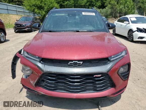 2021 Chevrolet TrailBlazer RS z VIN KL79MUSL4MB119204, wystawiony jako Copart lot #60495235 z przebiegiem 86 760 mil mil oraz Szkoda całkowita • Salvage title. Historia ofert i sprzedaży dostępna na DreamBid. Obrazek 5.