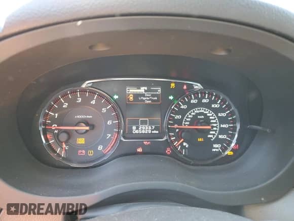 2020 Subaru WRX Premium with VIN JF1VA1C63L9805618, listed as a Copart auction lot 64113325 with 65,829 mi miles and Salvage title. Bid and sale history available at DreamBid. Image 9.