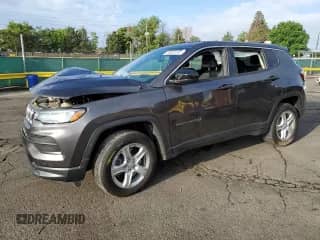 2023 Jeep Compass Sport with VIN 3C4NJDAN0PT509992, listed as a Copart auction lot 59691245 with 11,755 mi miles and Salvage title. Bid and sale history available at DreamBid. Image 1.