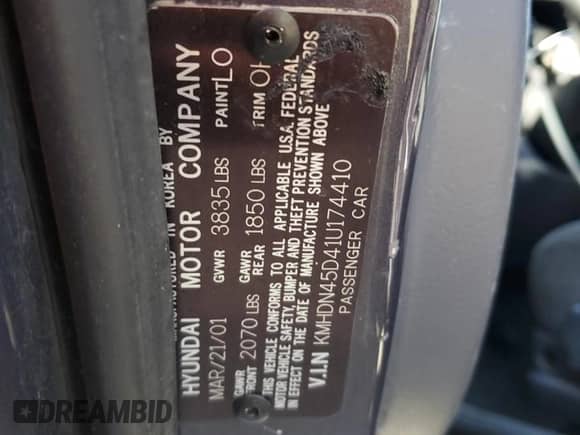 2001 Hyundai Elantra GLS с VIN KMHDN45D41U174410, выставлен на аукционе Copart как лот 66769835 с пробегом 118 551 миль миль и Списание • Salvage title. История ставок и продаж доступна на DreamBid. Изображение 12.