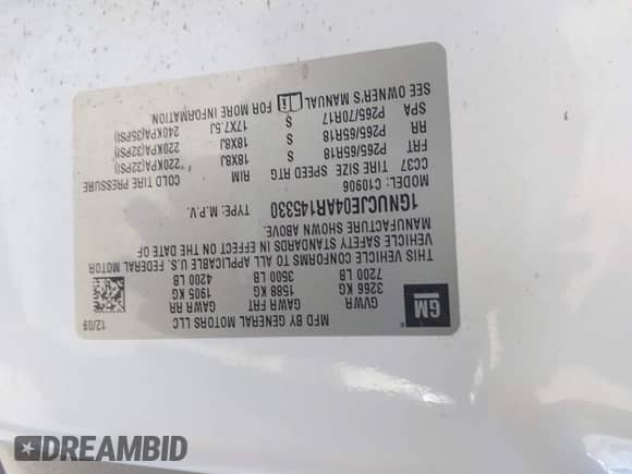 2010 Chevrolet Suburban LT z VIN 1GNUCJE04AR145330, wystawiony jako IAAI lot #42579675 z przebiegiem 185 242 mil mil oraz . Historia ofert i sprzedaży dostępna na DreamBid. Obrazek 9.