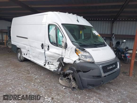 2022 Ram ProMaster Cargo z VIN 3C6MRVJG9NE120689, wystawiony jako IAAI lot #41868102 z przebiegiem 72 560 mil mil oraz . Historia ofert i sprzedaży dostępna na DreamBid. Obrazek 1.