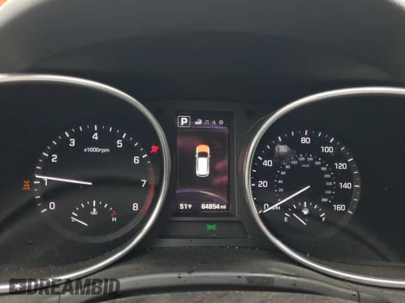 2017 Hyundai Santa Fe 2.0T with VIN 5NMZUDLA7HH046671, listed as a Copart auction lot 56763395 with 64,854 mi miles and Salvage title. Bid and sale history available at DreamBid. Image 9.