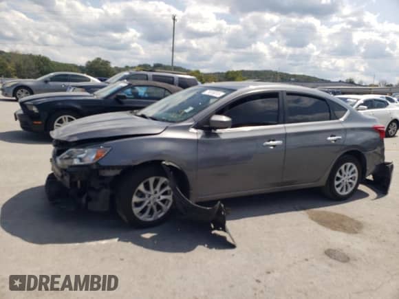 2019 Nissan Sentra SV with VIN 3N1AB7AP4KY319030, listed as a Copart auction lot 71815015 with 157,900 mi miles and Salvage title. Bid and sale history available at DreamBid. Image 1.