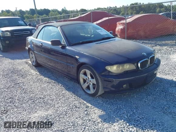 2004 BMW 3 Series 325Ci with VIN WBABW33424PL24083, listed as a IAAI auction lot 43148452 with Not provided miles and . Bid and sale history available at DreamBid. Image 1.