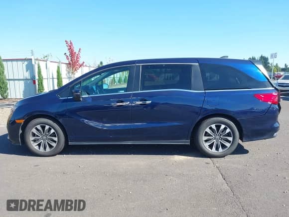 2021 Honda Odyssey EX-L with VIN 5FNRL6H76MB001373, listed as a IAAI auction lot 42951503 with 24,219 mi miles and . Bid and sale history available at DreamBid. Image 14.