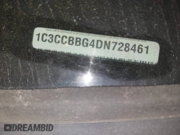 2013 Chrysler 200 Touring with VIN 1C3CCBBG4DN728461, listed as a IAAI auction lot 43374442 with 174,490 mi miles and . Bid and sale history available at DreamBid. Image 9.