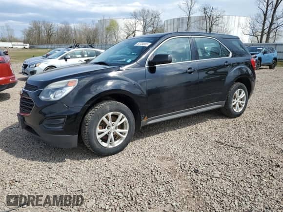 2017 Chevrolet Equinox LS with VIN 2GNFLEEK2H6324523, listed as a Copart auction lot 52724925 with 93,858 mi miles and Salvage title. Bid and sale history available at DreamBid. Image 1.