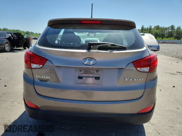 2010 Hyundai Tucson GLS with VIN KM8JT3AC2AU076489, listed as a Copart auction lot 61423455 with 34,524 mi miles and Salvage title. Bid and sale history available at DreamBid. Image 6.