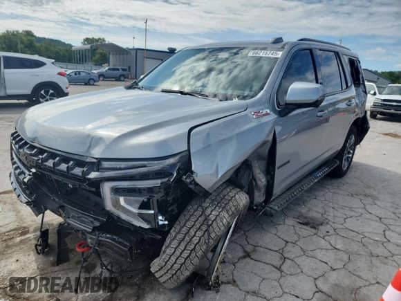 2025 Chevrolet Tahoe Z71 z VIN 1GNS6PRD8SR275160, wystawiony jako Copart lot #66215745 z przebiegiem 3 414 mil mil oraz Szkoda całkowita • Salvage title. Historia ofert i sprzedaży dostępna na DreamBid. Obrazek 1.