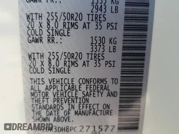 2023 Nissan Pathfinder Platinum with VIN 5N1DR3DH8PC271577, listed as a Copart auction lot 61859725 with 21,229 mi miles and Salvage title. Bid and sale history available at DreamBid. Image 14.